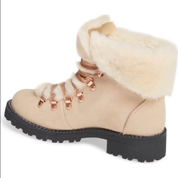 J Crew Nordic Genuine Shearling Cuff Winter Boot - Picture 2 of 8